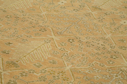 Tebriz Red Classic Cotton Wool Handmade Area Rug 9'1'' x 12'8''