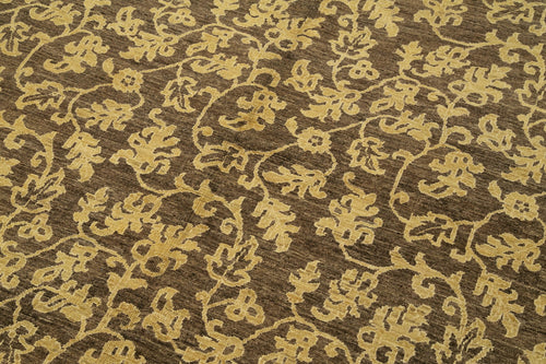 Tebriz Brown Classic Cotton Wool Handmade Area Rug 8'0'' x 9'8''