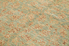 Tebriz Green Classic Cotton Wool Handmade Area Rug 6'2'' x 8'7''