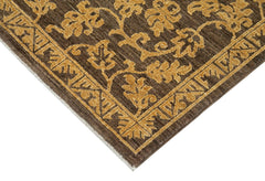 Tebriz Brown Classic Cotton Wool Handmade Area Rug 6'1'' x 8'8''