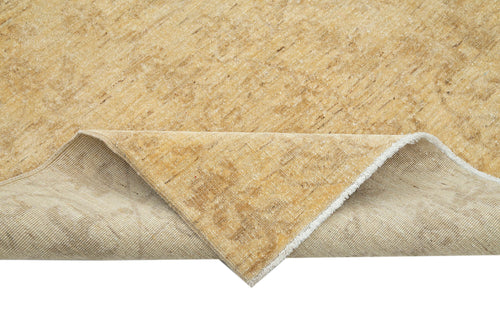 Tebriz Yellow Classic Cotton Wool Handmade Area Rug 5'11'' x 8'5''