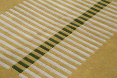 Tebriz Yellow Classic Cotton Wool Handmade Area Rug 5'9'' x 8'2''