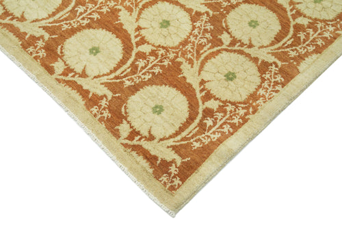 Tebriz Beige Classic Cotton Wool Handmade Area Rug 6'0'' x 7'10''