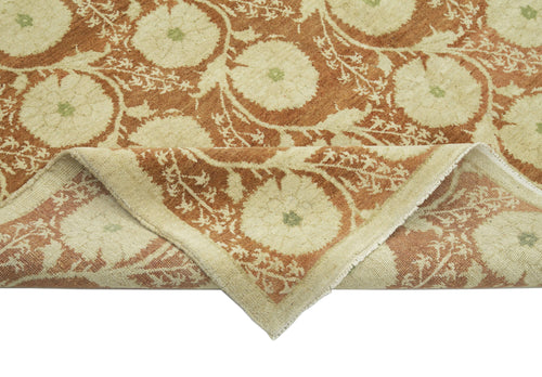 Tebriz Beige Classic Cotton Wool Handmade Area Rug 6'0'' x 7'10''