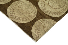 Tebriz Brown Classic Cotton Wool Handmade Area Rug 5'10'' x 8'2''