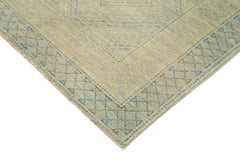 Tebriz Blue Classic Cotton Wool Handmade Area Rug 6'2'' x 8'10''