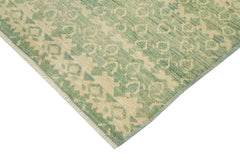 Tebriz Green Classic Cotton Wool Handmade Area Rug 6'2'' x 8'11''