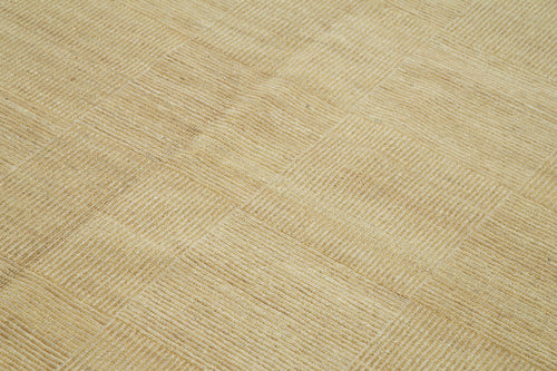 Tebriz Beige Classic Cotton Wool Handmade Area Rug 7'1'' x 10'1''