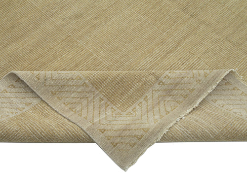 Tebriz Beige Classic Cotton Wool Handmade Area Rug 7'1'' x 10'1''