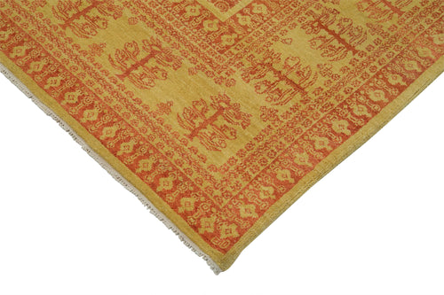 Tebriz Red Classic Cotton Wool Handmade Area Rug 8'10'' x 11'11''