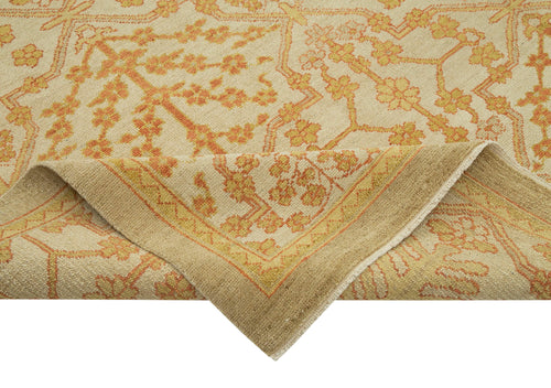 Tebriz Beige Classic Cotton Wool Handmade Area Rug 8'0'' x 10'1''