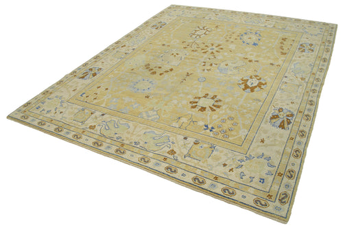 Tebriz Beige Classic Cotton Wool Handmade Area Rug 7'10'' x 9'11''