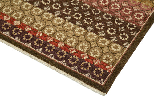 Tebriz Red Classic Cotton Wool Handmade Area Rug 8'0'' x 9'11''