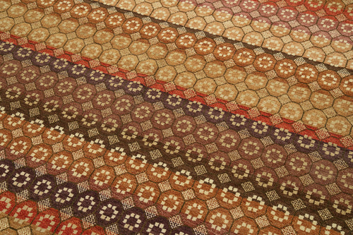 Tebriz Red Classic Cotton Wool Handmade Area Rug 8'0'' x 9'11''