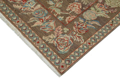 Tebriz Brown Classic Cotton Wool Handmade Area Rug 5'0'' x 6'7''