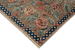 Tebriz Brown Classic Cotton Wool Handmade Area Rug 6'9'' x 8'4''