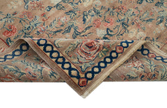 Tebriz Brown Classic Cotton Wool Handmade Area Rug 6'9'' x 8'4''