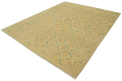Tebriz Beige Classic Cotton Wool Handmade Area Rug 7'7'' x 9'2''