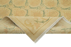 Tebriz Beige Classic Cotton Wool Handmade Area Rug 7'7'' x 9'2''