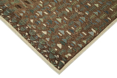 Tebriz Brown Classic Cotton Wool Handmade Area Rug 6'6'' x 7'11''