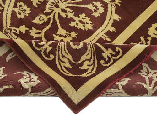 Tebriz Red Classic Cotton Wool Handmade Area Rug 9'3'' x 12'4''