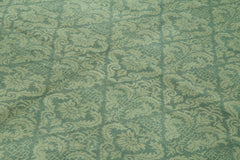 Handmade Area Rug – Tebriz Classic Turquoise Cotton Wool Vintage Carpet 8'6''x11'10''