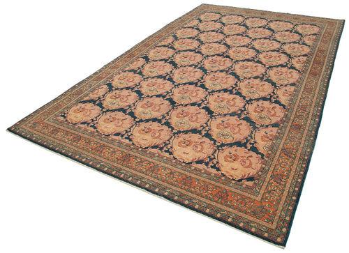 Tebriz Orange Classic Cotton Wool Handmade Area Rug 7'9'' x 12'0''