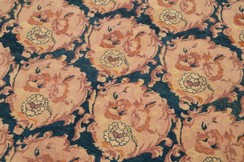 Tebriz Orange Classic Cotton Wool Handmade Area Rug 7'9'' x 12'0''