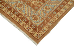 Tebriz Orange Classic Cotton Wool Handmade Area Rug 7'7'' x 9'5''