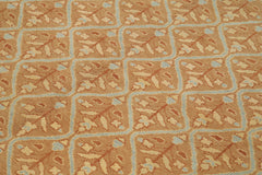 Tebriz Orange Classic Cotton Wool Handmade Area Rug 7'7'' x 9'5''