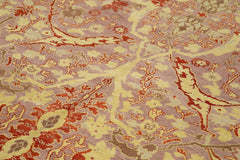 Tebriz Purple Classic Cotton Wool Handmade Area Rug 7'10'' x 10'1''