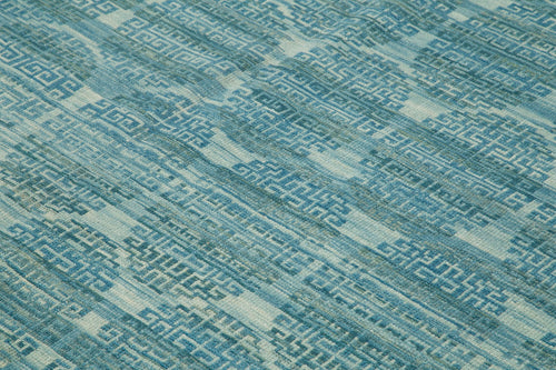 Handmade Area Rug – Classic Blue Tebriz Wool Cotton Rug 8'4''x9'10'' by Agacan