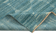 Handmade Area Rug – Classic Blue Tebriz Wool Cotton Rug 8'4''x9'10'' by Agacan