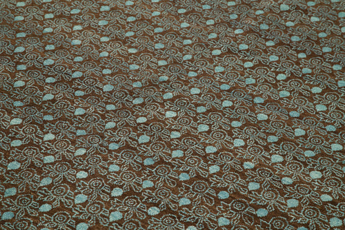 Handmade Area Rug - Tebriz Turquoise Vintage Hand Knotted Wool Carpet 5'11''x8'11''