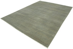 Tebriz Grey Classic Cotton Wool Handmade Area Rug 7'9'' x 9'11''