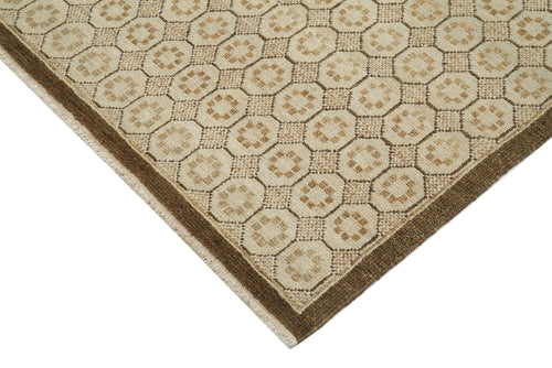 Tebriz Beige Classic Cotton Wool Handmade Area Rug 5'11'' x 9'0''