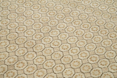 Tebriz Beige Classic Cotton Wool Handmade Area Rug 5'11'' x 9'0''