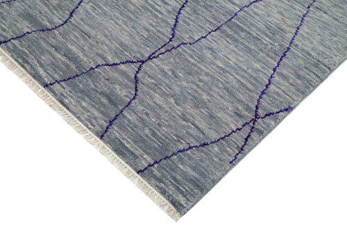 Tebriz Grey Classic Cotton Wool Handmade Area Rug 6'0'' x 9'5''