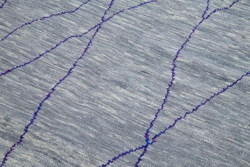 Tebriz Grey Classic Cotton Wool Handmade Area Rug 6'0'' x 9'5''