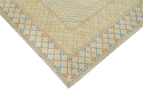 Tebriz Beige Classic Cotton Wool Handmade Area Rug 6'2'' x 8'9''