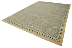 Tebriz Beige Classic Cotton Wool Handmade Area Rug 8'10'' x 12'1''
