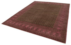 Handmade Area Rug - Classic Pink Turkish Hand Knotted Wool Carpet 7'10''x10'