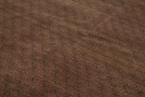 Handmade Area Rug - Classic Pink Turkish Hand Knotted Wool Carpet 7'10''x10'