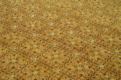 Tebriz Yellow Classic Cotton Wool Handmade Area Rug 8'0'' x 10'0''