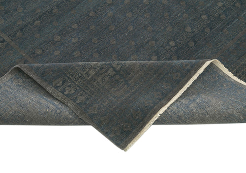 Handmade Area Rug – Turkish Hand Knotted Blue Classic Wool Cotton Carpet 8'10"x12'2"