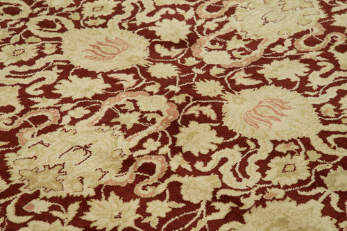 Tebriz Beige Classic Cotton Wool Handmade Area Rug 9'2'' x 11'11''