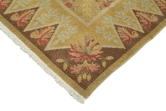 Tebriz Yellow Classic Cotton Wool Handmade Area Rug 9'1'' x 12'10''