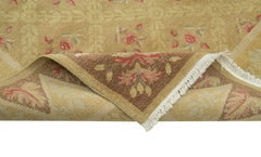 Tebriz Yellow Classic Cotton Wool Handmade Area Rug 9'1'' x 12'10''