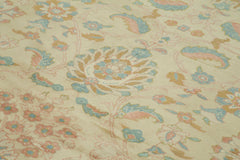 Tebriz Beige Classic Cotton Wool Handmade Area Rug 10'8'' x 13'9''