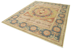 Tebriz Beige Classic Cotton Wool Handmade Area Rug 8'0'' x 10'2''